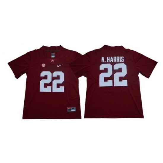 Alabama Crimson Tide 22 Najee Harris Red Nike College Football Jersey